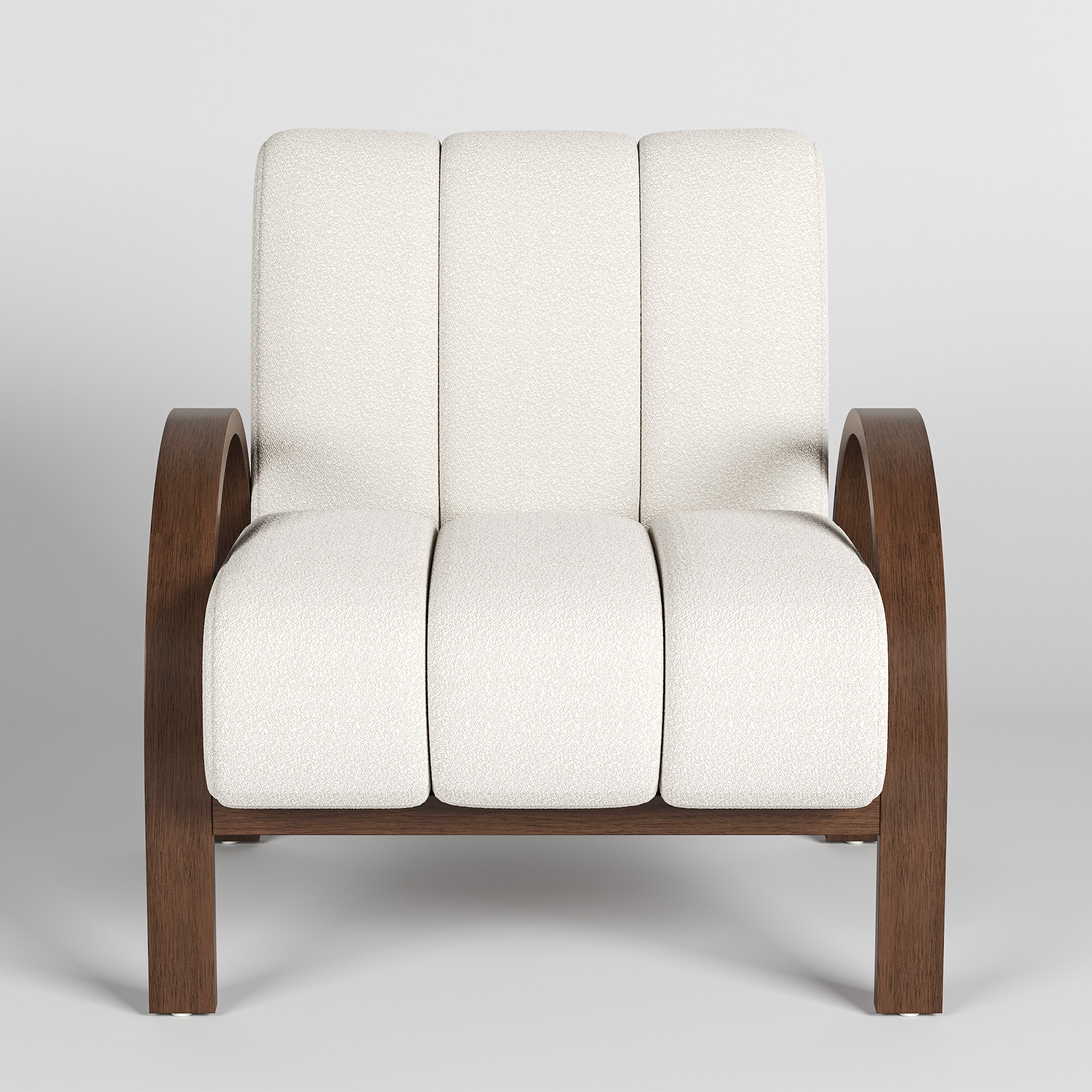 HMR - Boucle Ash Wood Accent Chair