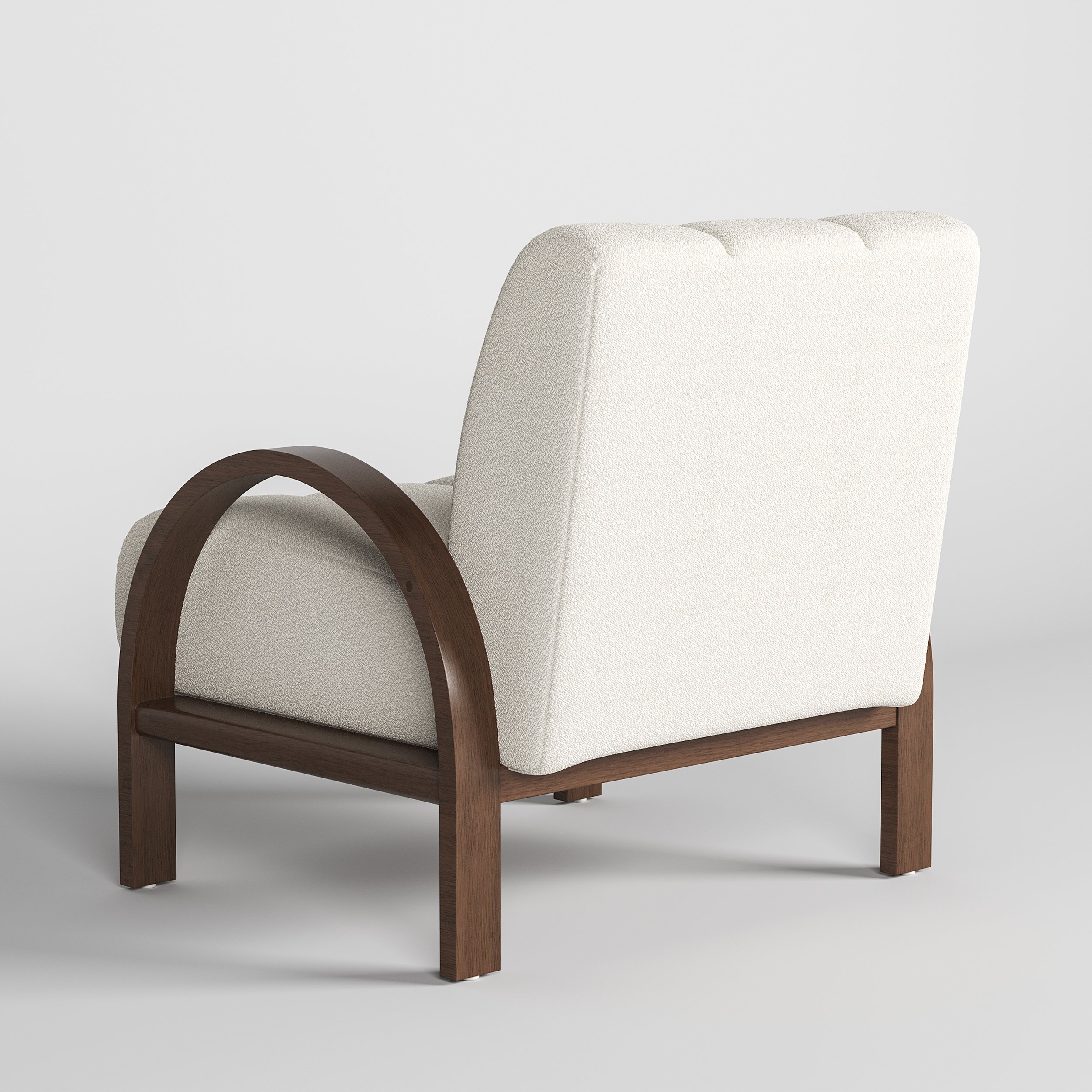 HMR - Boucle Ash Wood Accent Chair