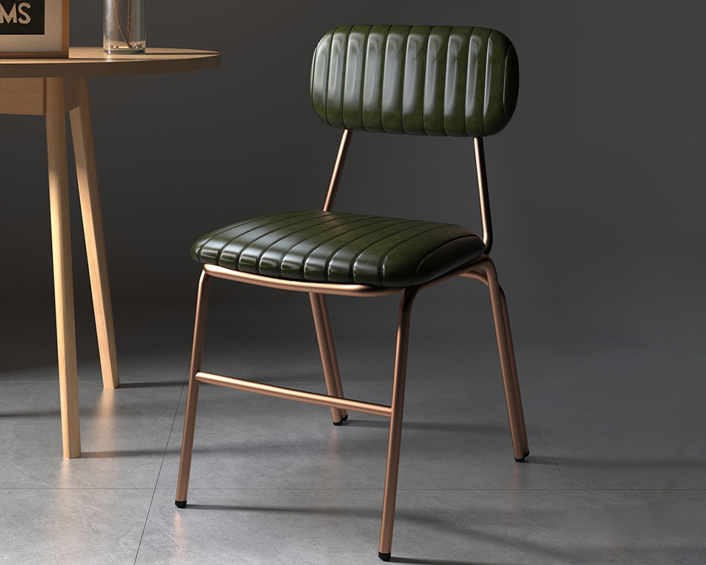 HMR - Modern Dining Chairs with Faux Leather Upholstery (Set of 2)