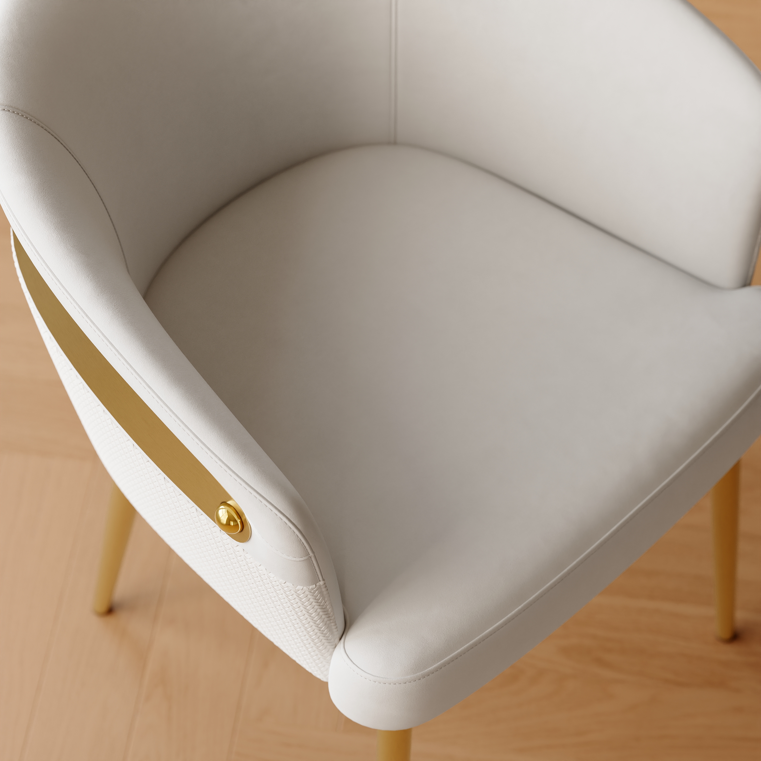 HMR - Modern Dining Chair with PU Leather Upholstery