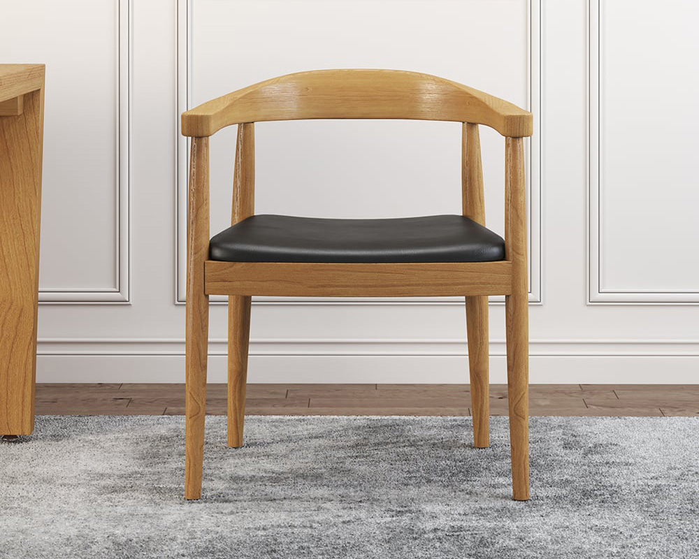 HMR - Modern Wood Upholstery Dining Chair