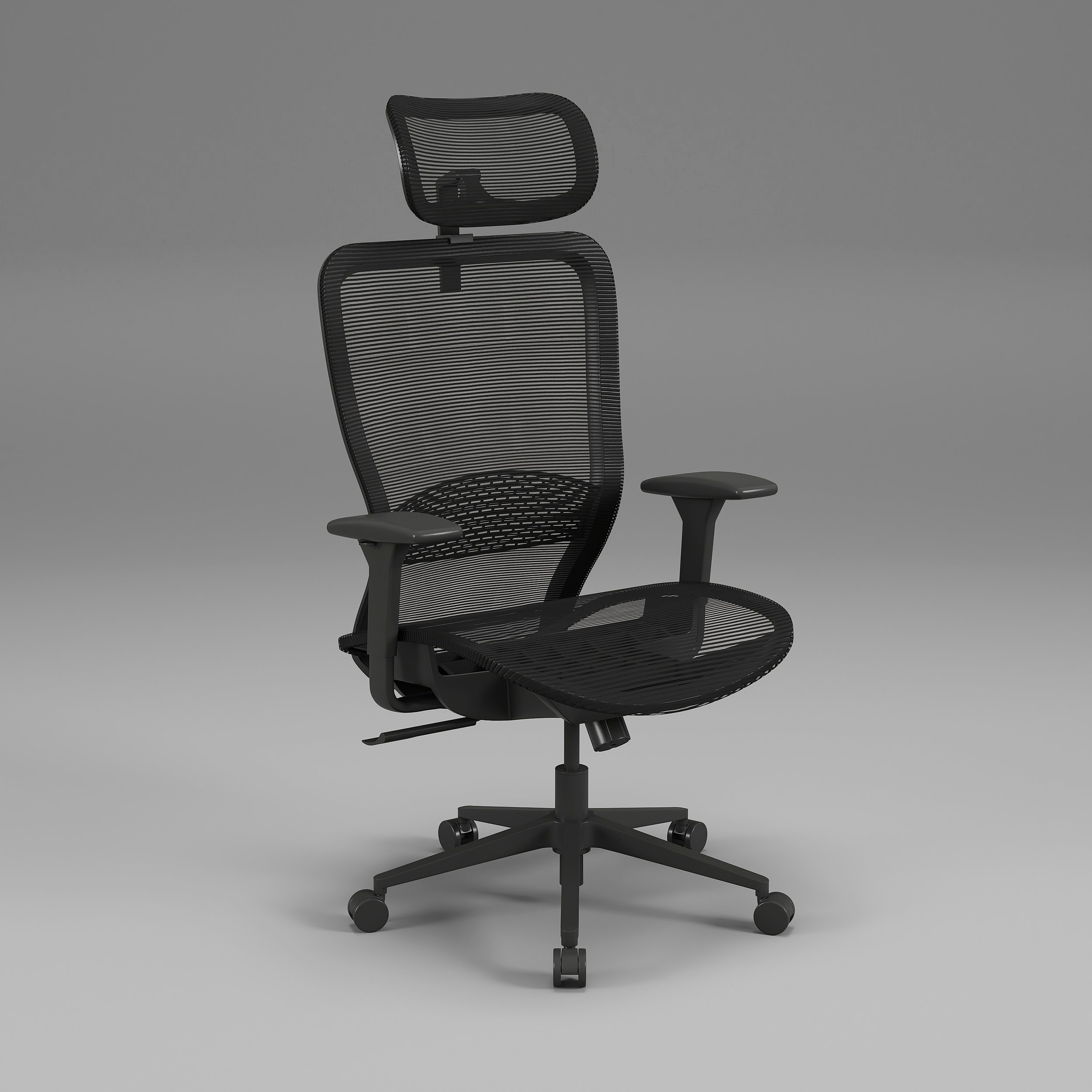 HMR - Ergonomic Adjustable High Back Black Office Desk Chair