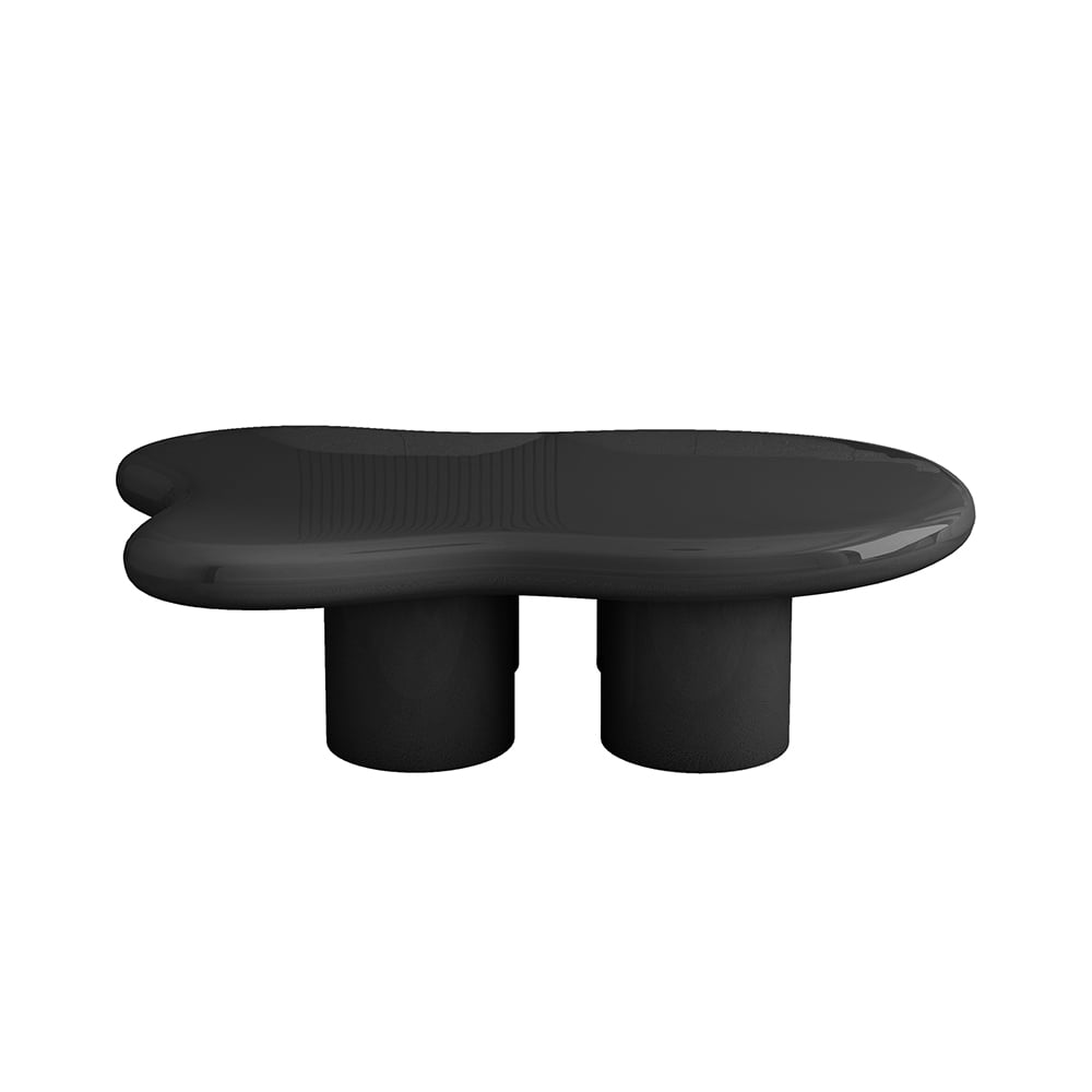 HMR 39" Irregular Cloud-Shaped Abstract Coffee Table - Black