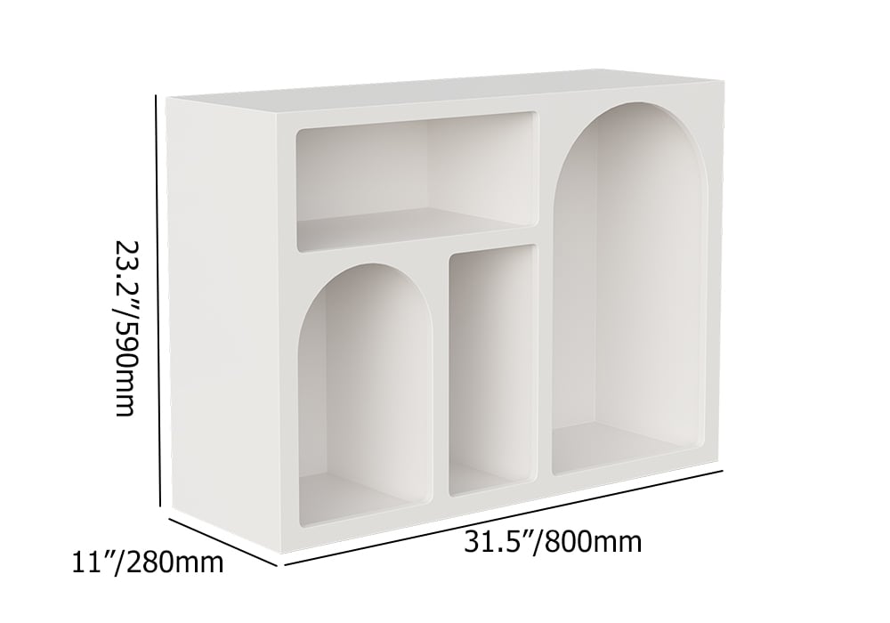 HMR - Codiys White Rectangle End Table Modern Sofa Side Table for Living Room