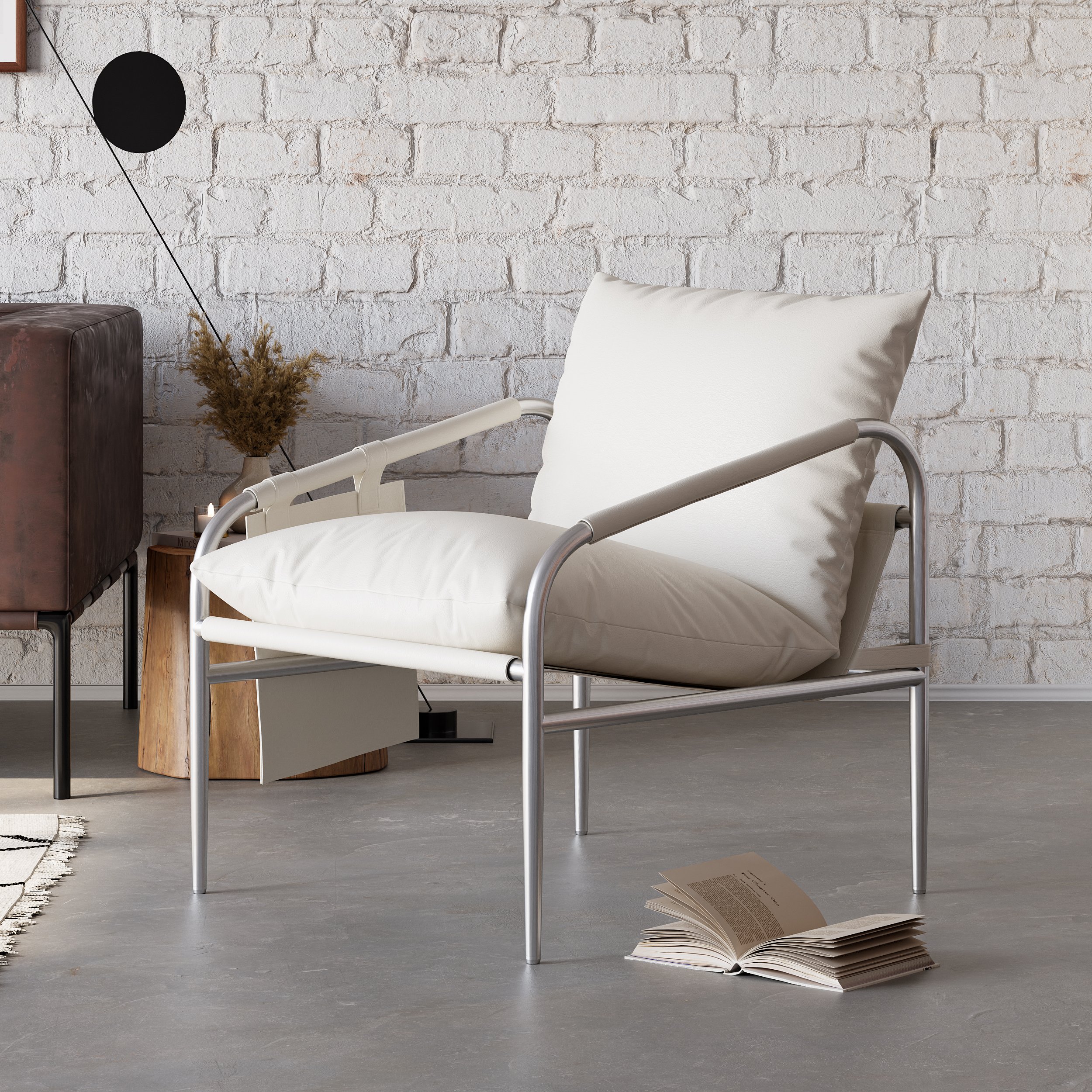 HMR - Accent Chair with Stainless Steel Frame