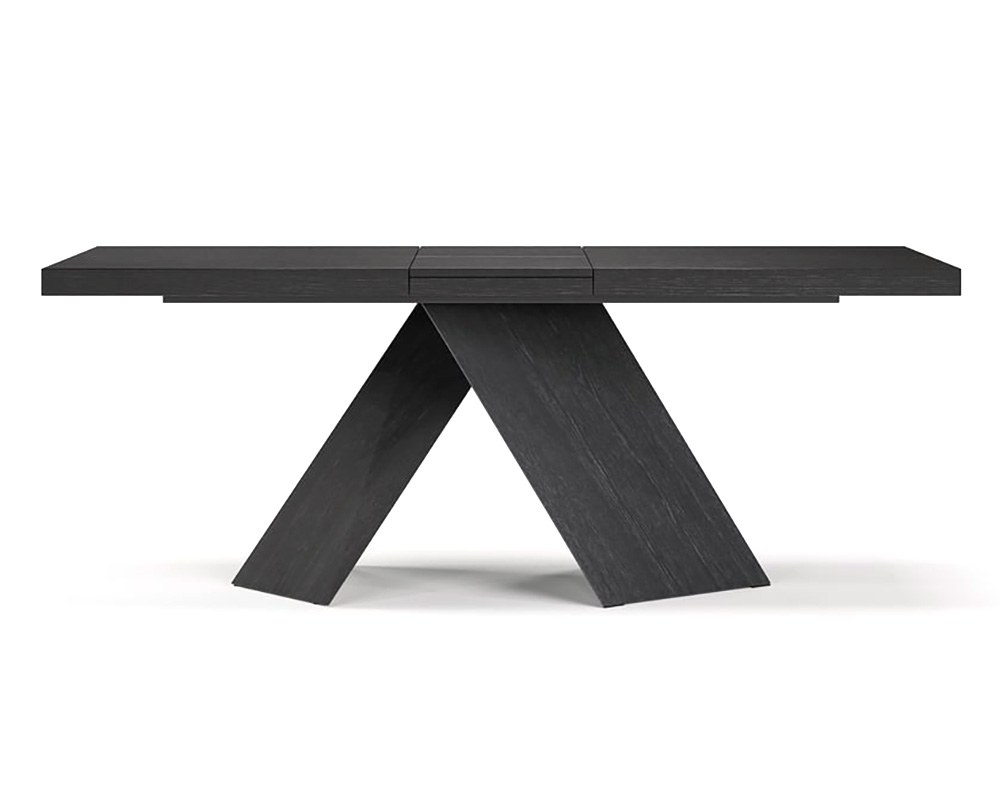 HMR Farmhouse Extendable Wood Dining Table - Black, 63"-79" (seats 6-8)