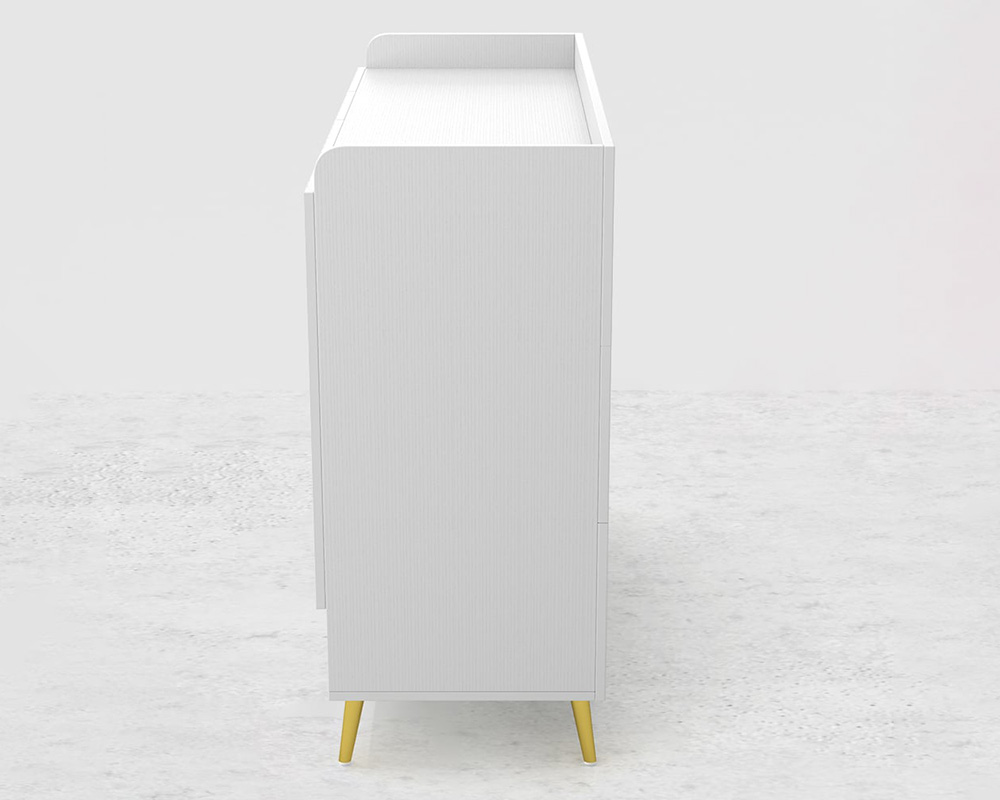 HMR - Yellar Nordic Entryway Shoe Cabinet with Doors & Open Shelves