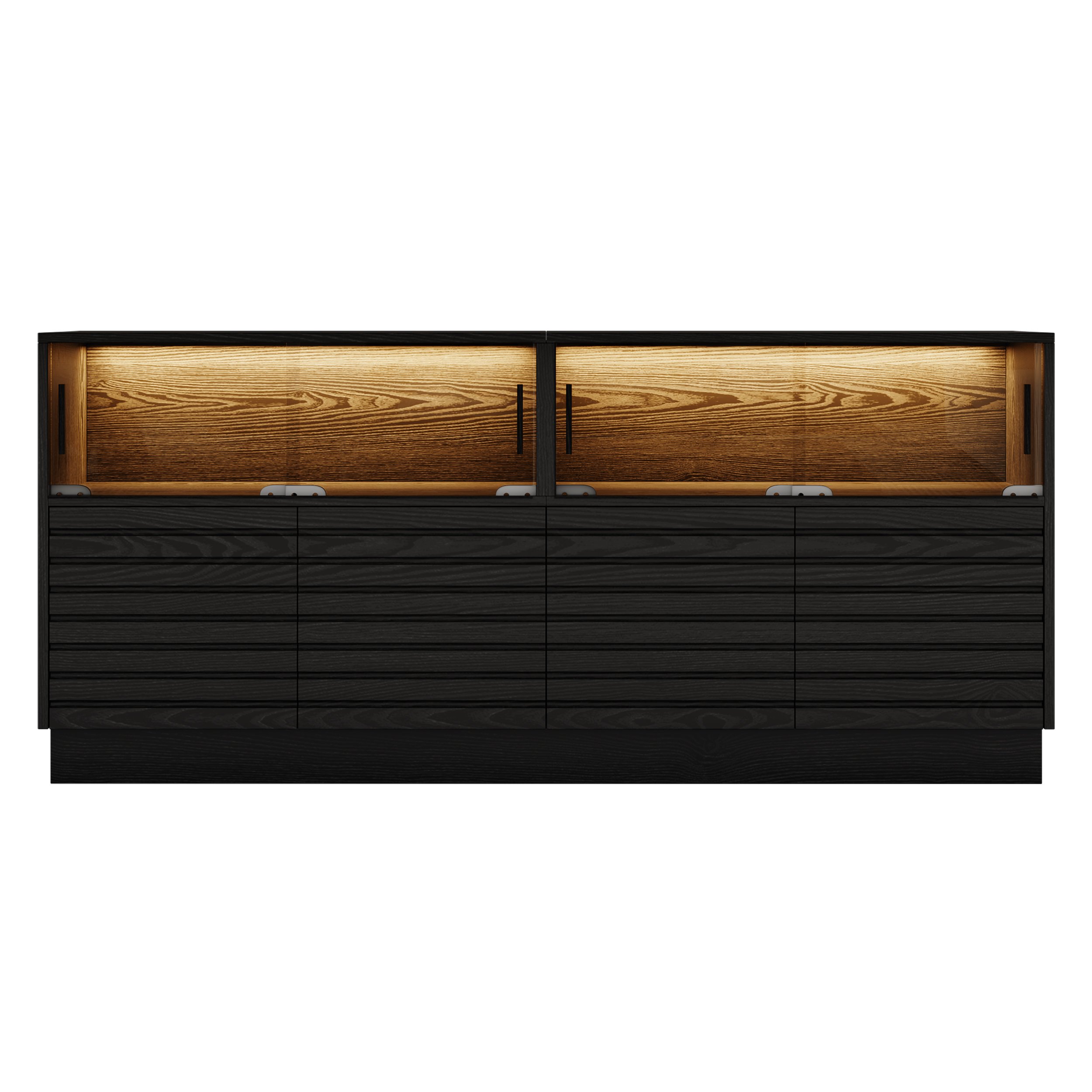 HMR - Lumoe LED Lights TV Stand & Coffee Table Set