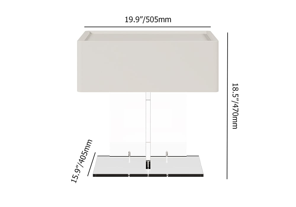 HMR - Modern White Faux Leather Floating Nightstand Bedside Table with Acrylic Frame