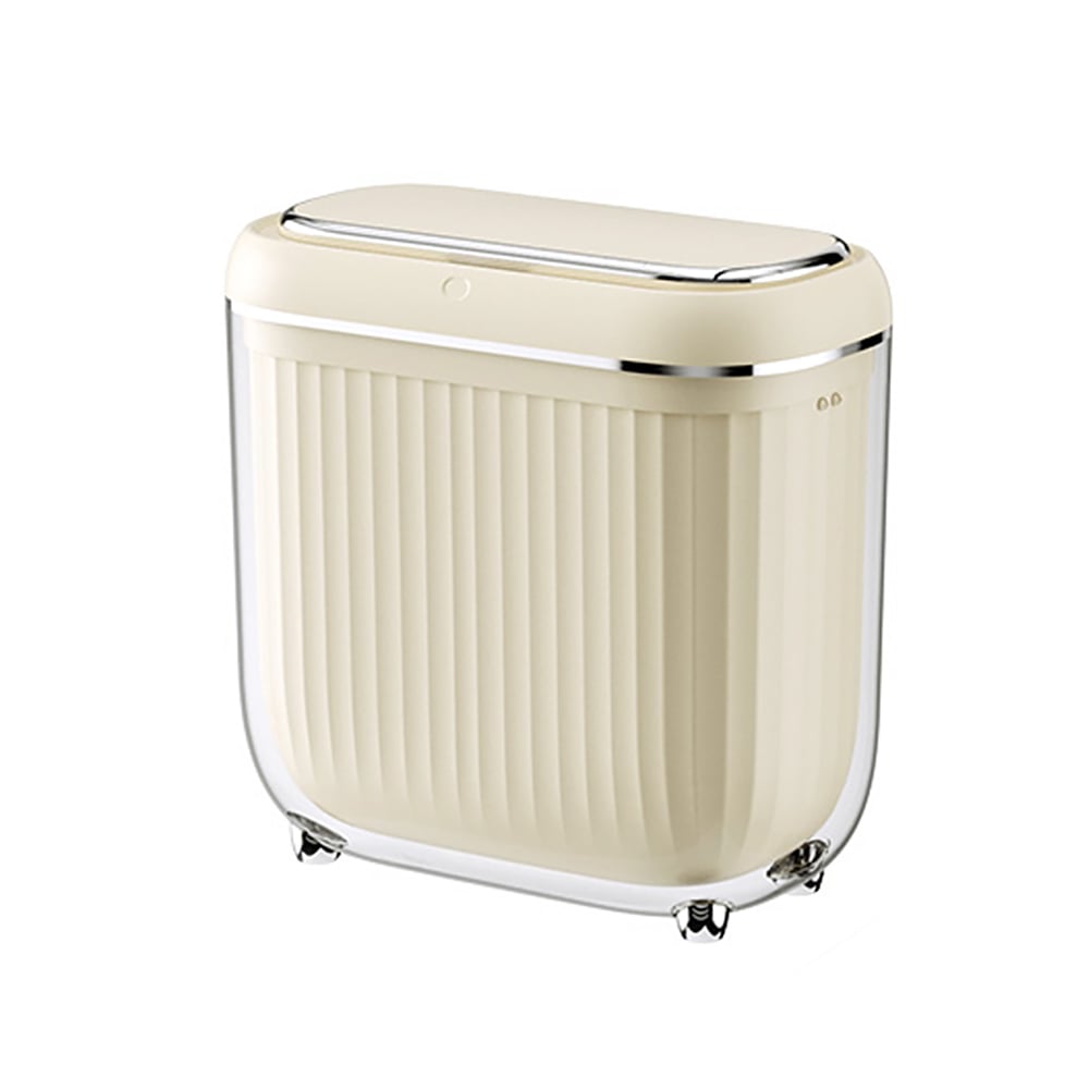 HMR - Automatic Motion Sensor Slim Trash Can with Lid Smart Touchless Garbage Can for Bathroom