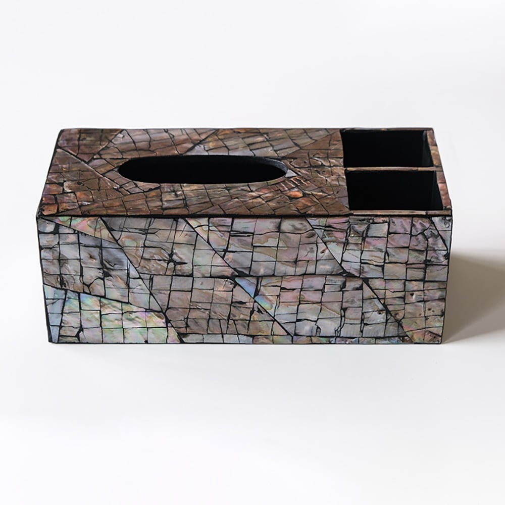 HMR - Modern Tissue Box Cover Multifunctional Nightstand Organizer with Remote Control Holder