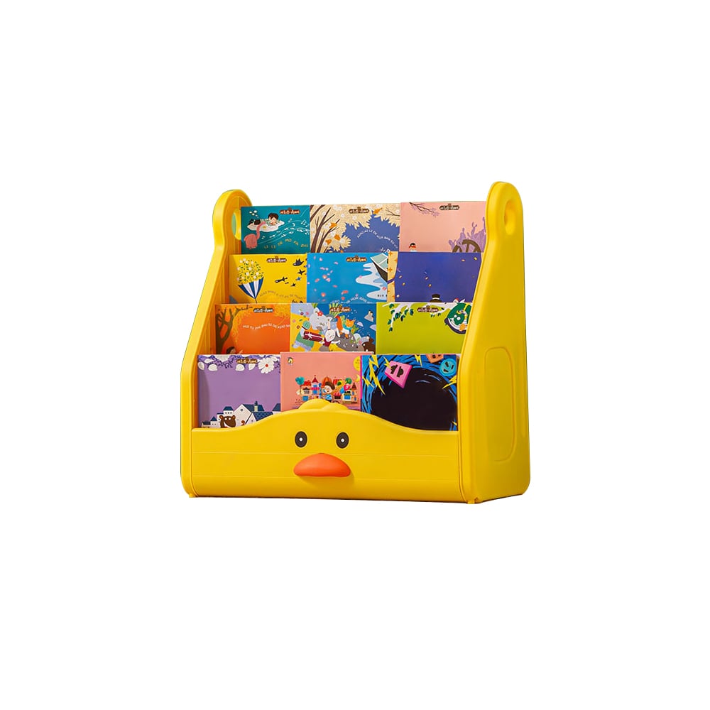 HMR - 4-Tier Little Duck Toy Storage Rack Organizer Children Bookshelf