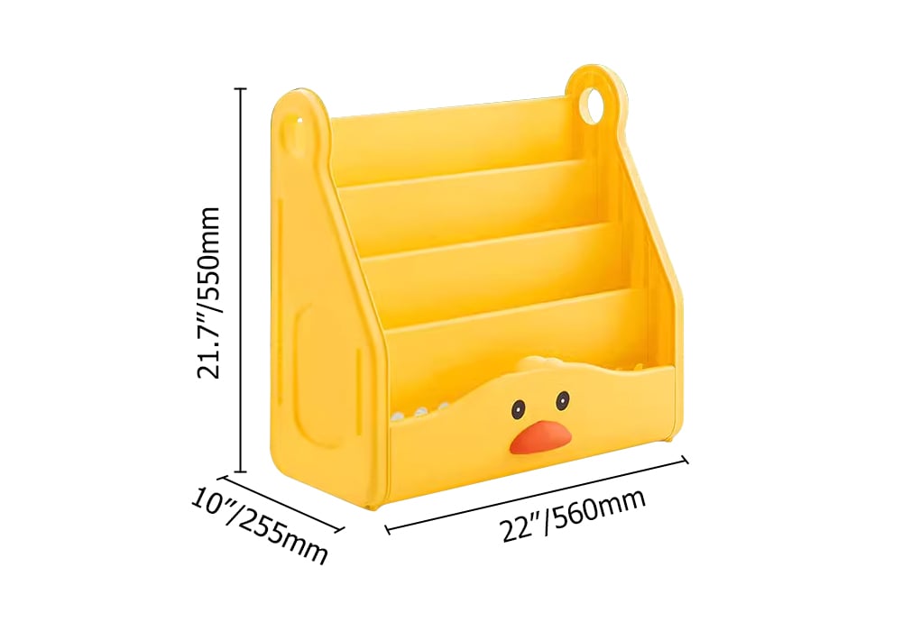 HMR - 4-Tier Little Duck Toy Storage Rack Organizer Children Bookshelf