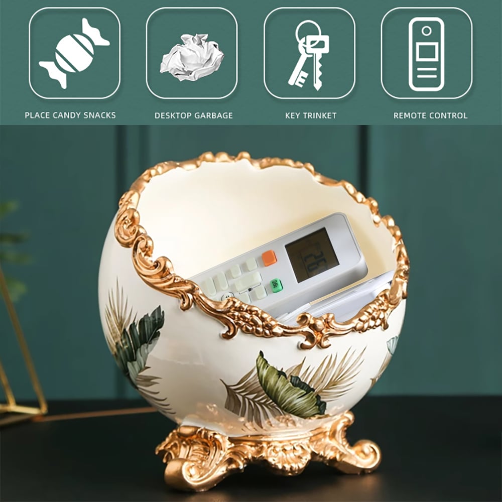 HMR - European Style Large Capacity Living Room Desktop Remote Control Storage Box Key Holder