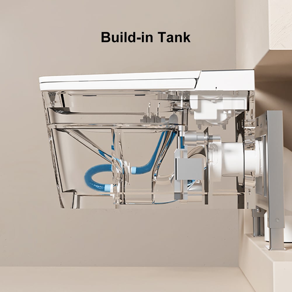 HMR - Automatic Wall-Mounted Smart Toilet with Auto Open/Close Lid 1.32 GPF