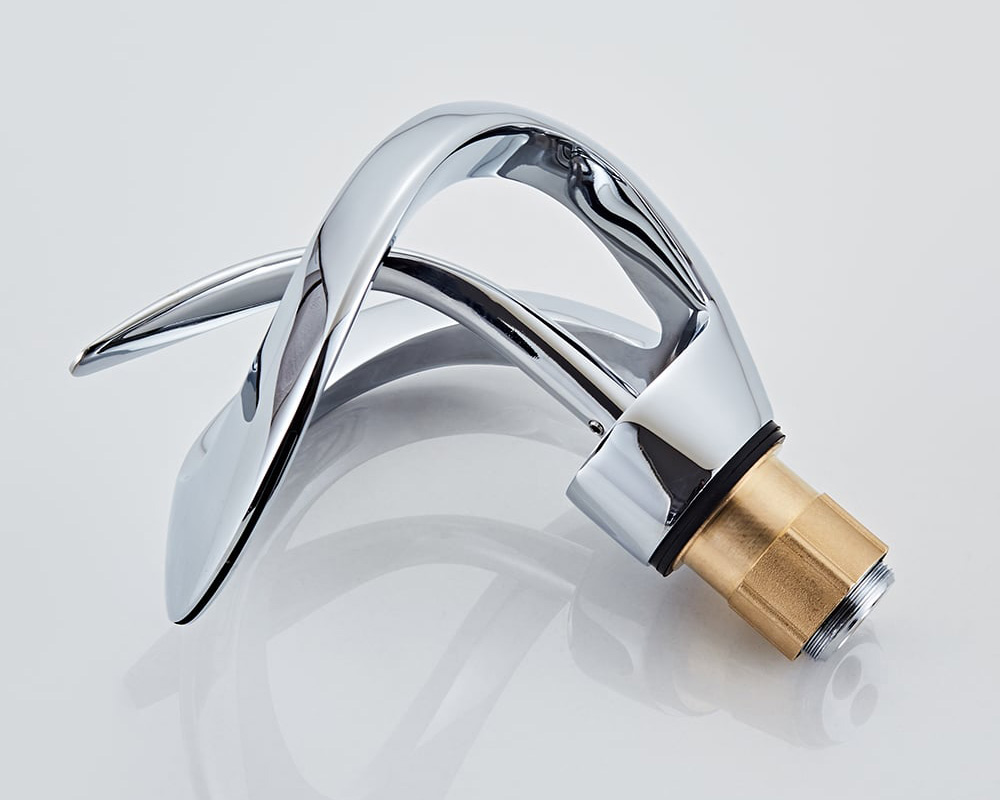 HMR Waterfall Bathroom Sink Faucet Single Handle Solid Brass - Chrome