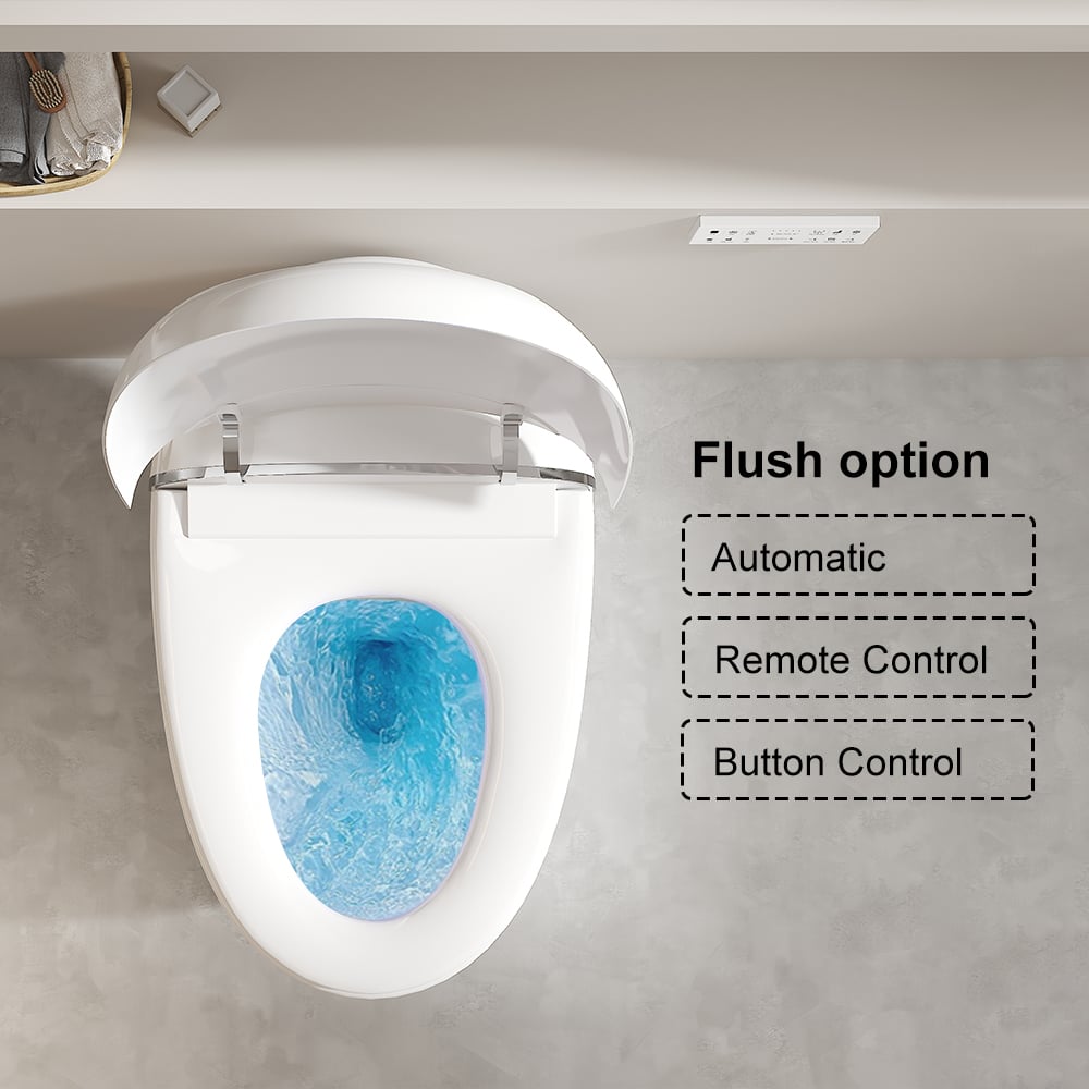 HMR - Automatic Egg-Shaped Smart Bidet Toilet with Multi-Function 1.32 GPF