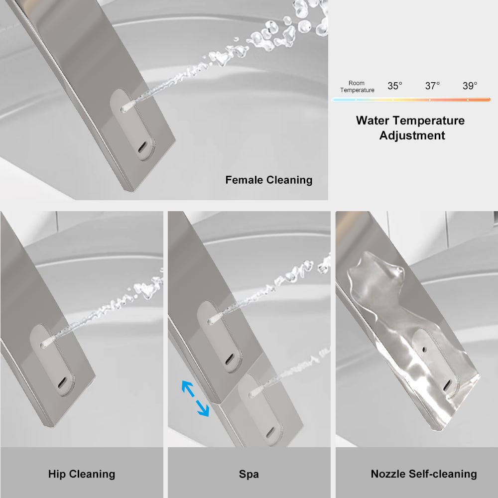 HMR - Automatic Egg-Shaped Smart Bidet Toilet with Multi-Function 1.32 GPF