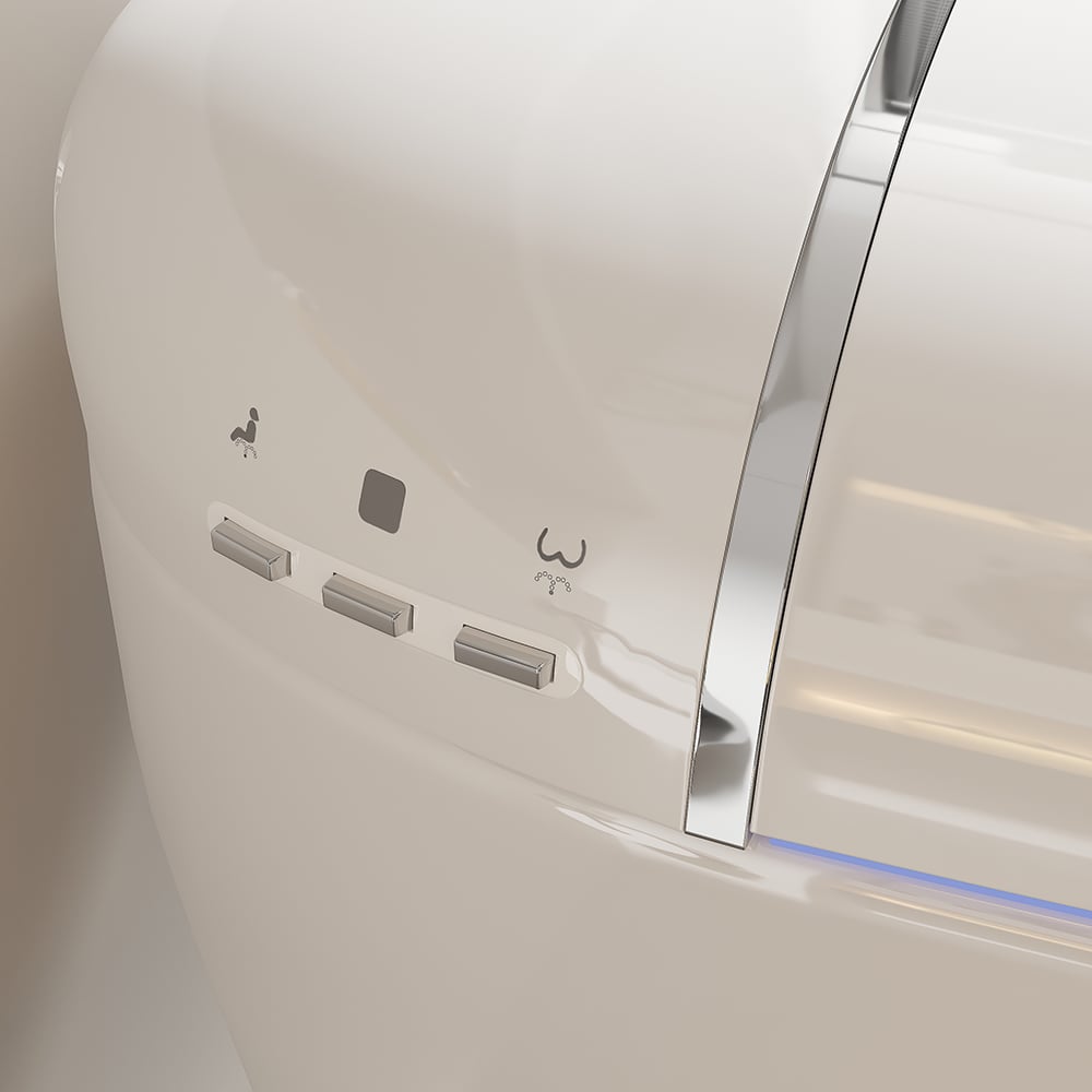 HMR - Automatic Egg-Shaped Smart Bidet Toilet with Multi-Function 1.32 GPF