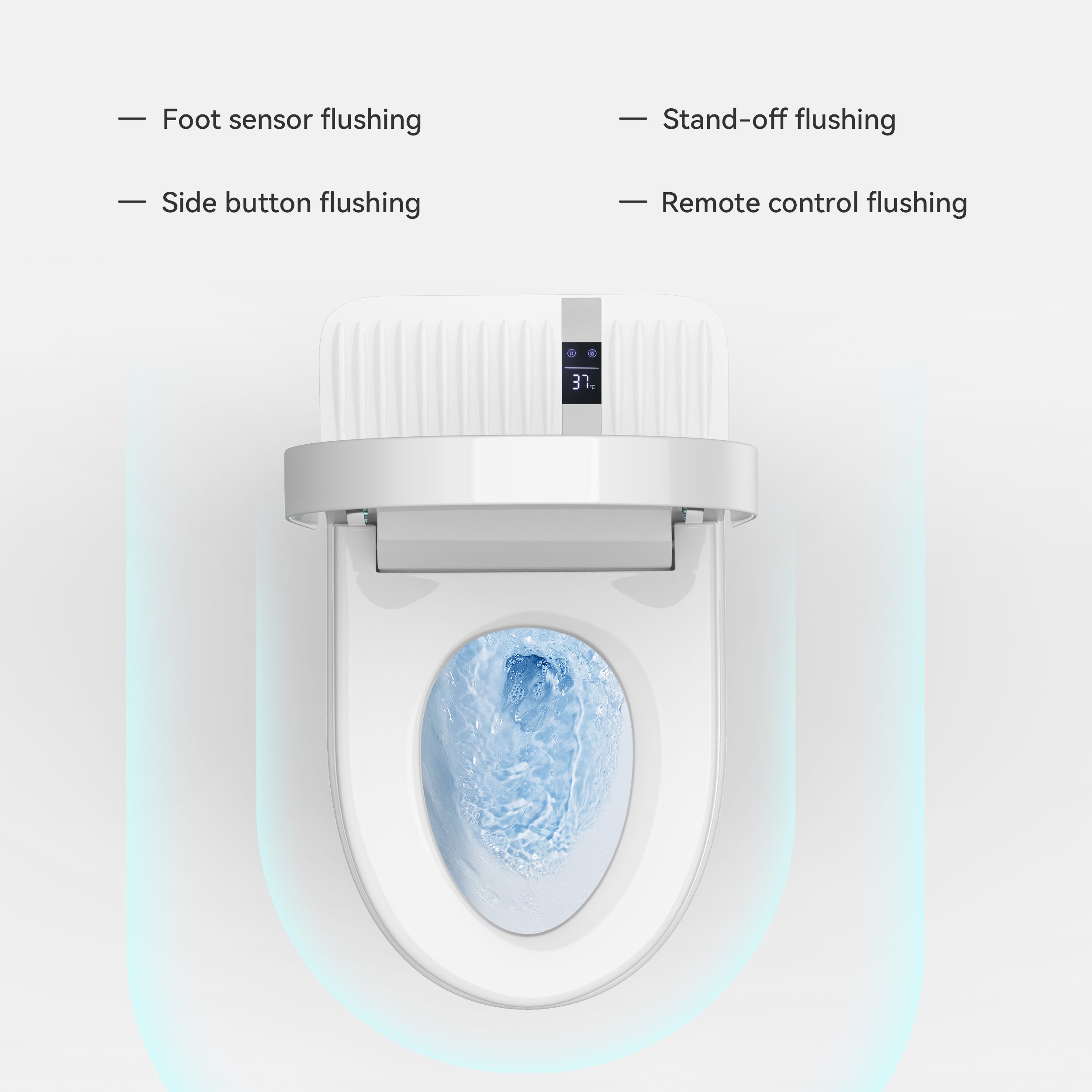 HMR - Automatic Smart Bidet Toilet with Rear Ambient Light 1.32 GPF