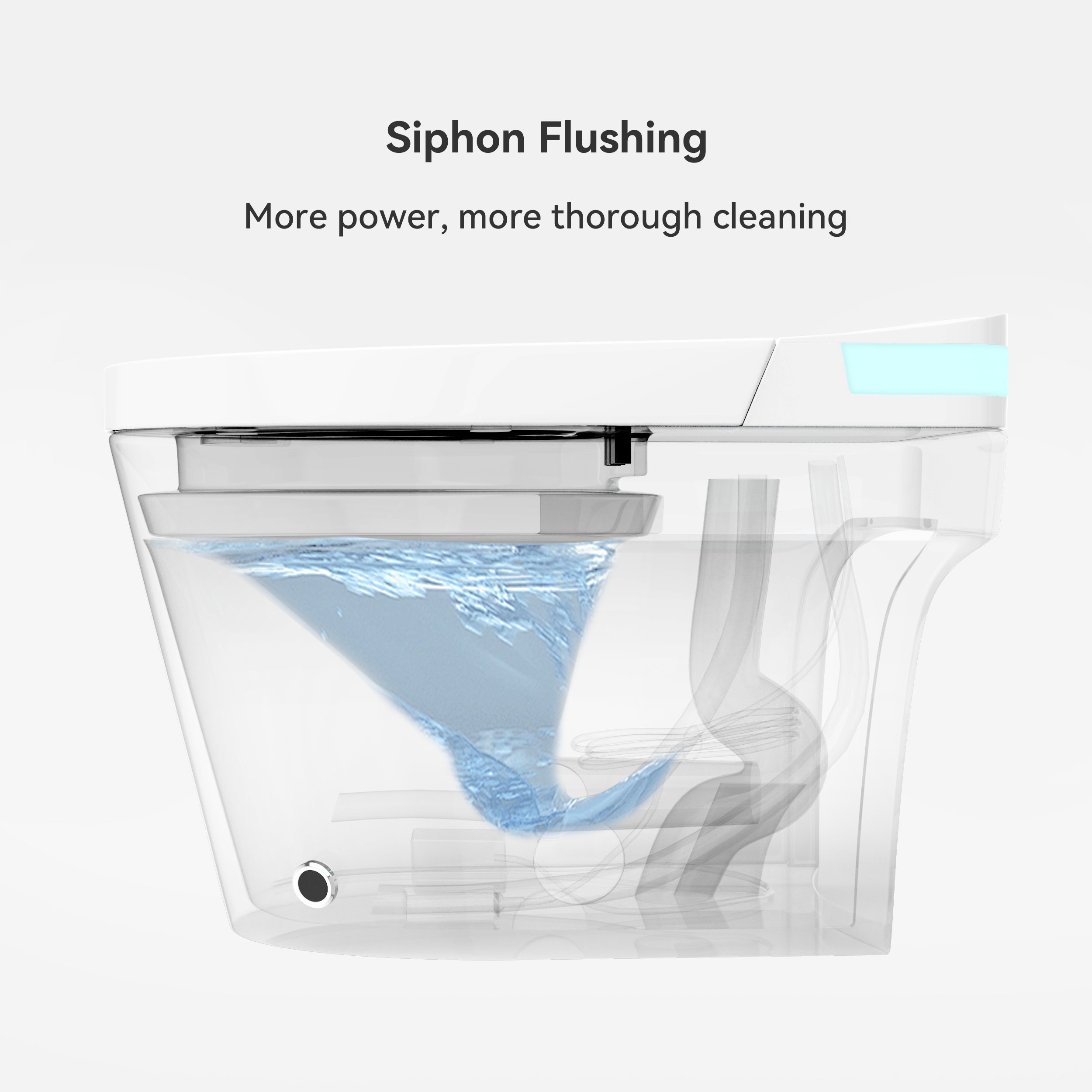 HMR - Automatic Smart Bidet Toilet with Rear Ambient Light 1.32 GPF