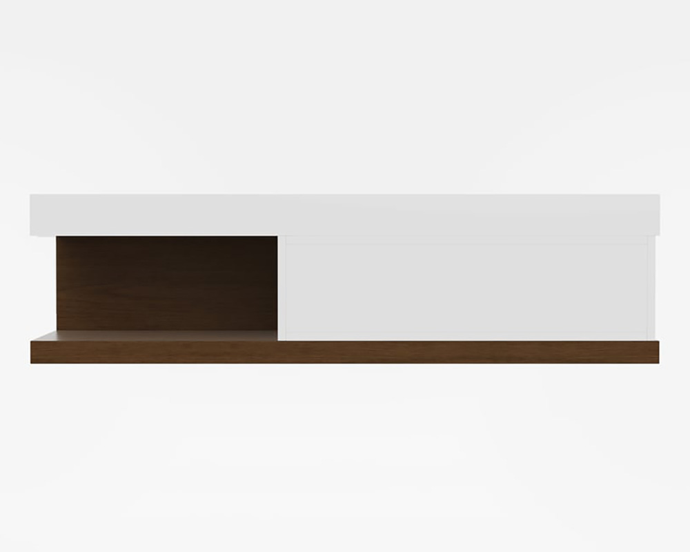 HMR 59" Modern Floating Bathroom Vanity Set with Sink - Walnut & White