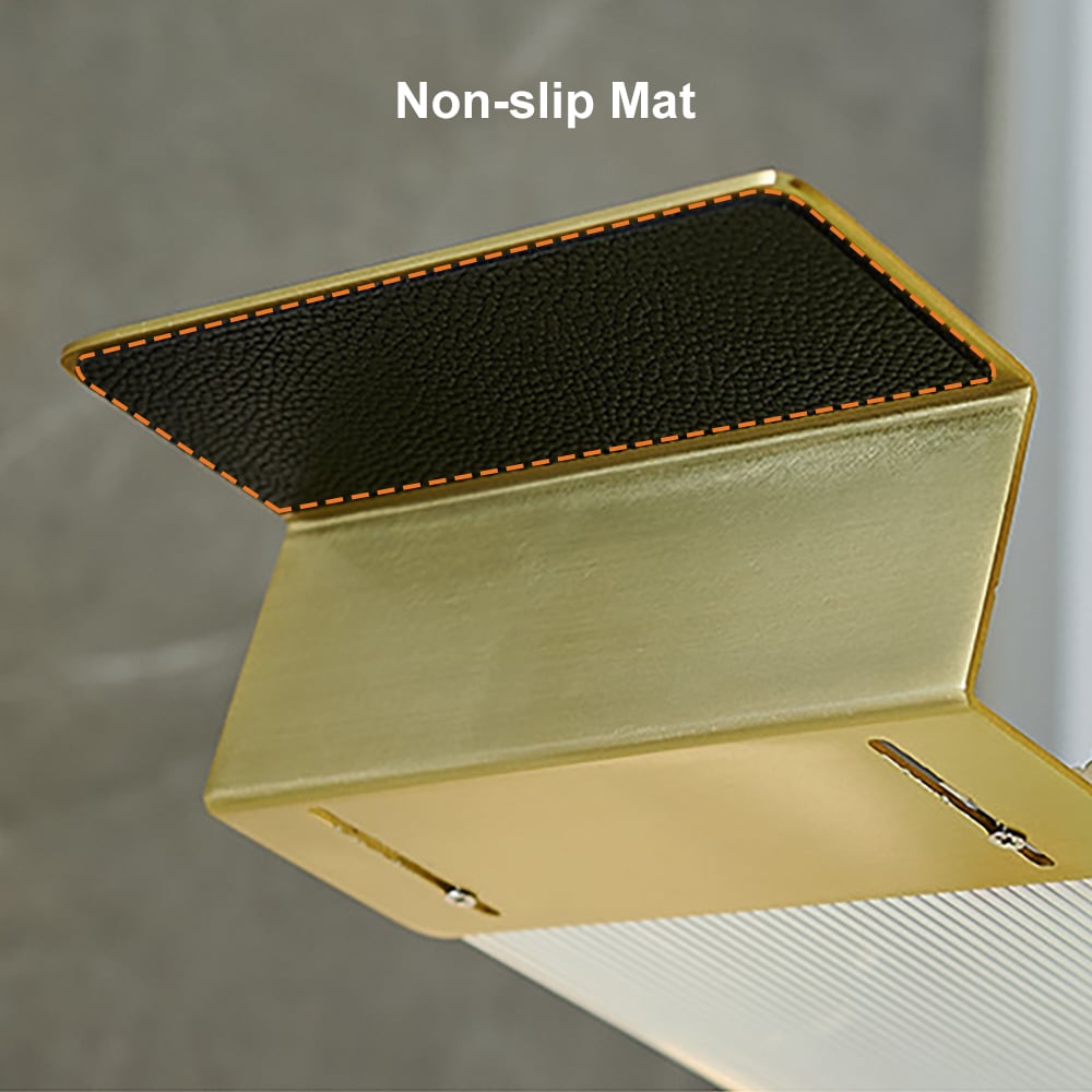 HMR - 24"-29" Acrylic & Aluminum Extendable Bathtub Tray in Clear & Gold Bathroom Caddy Shelf