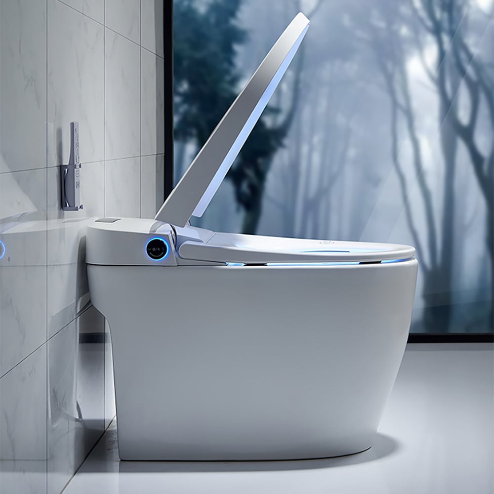 HMR - Set of 2 Floor Mounted Self Clean Smart Toilet Tankless Automatic Toilet