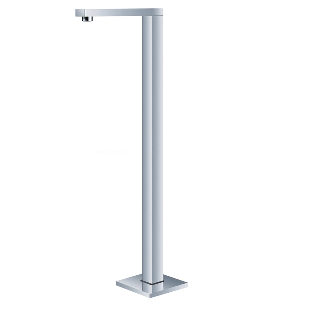 HMR - Modern Floor Mounted Tub Filler Single Handle Bathtub Faucet in Chrome Finish