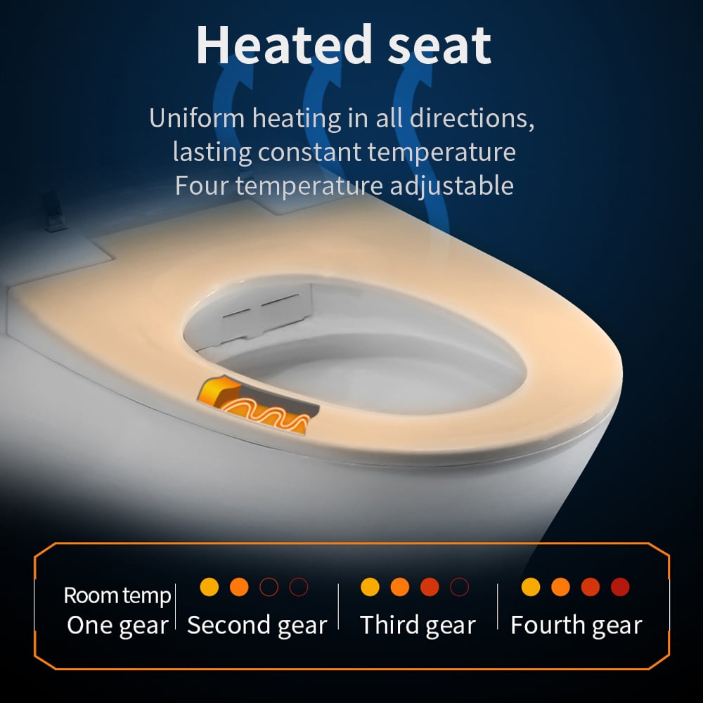 HMR - Tankless Smart Set of 2 Floor Mounted Automatic Toilet Self Clean Smart Toilet