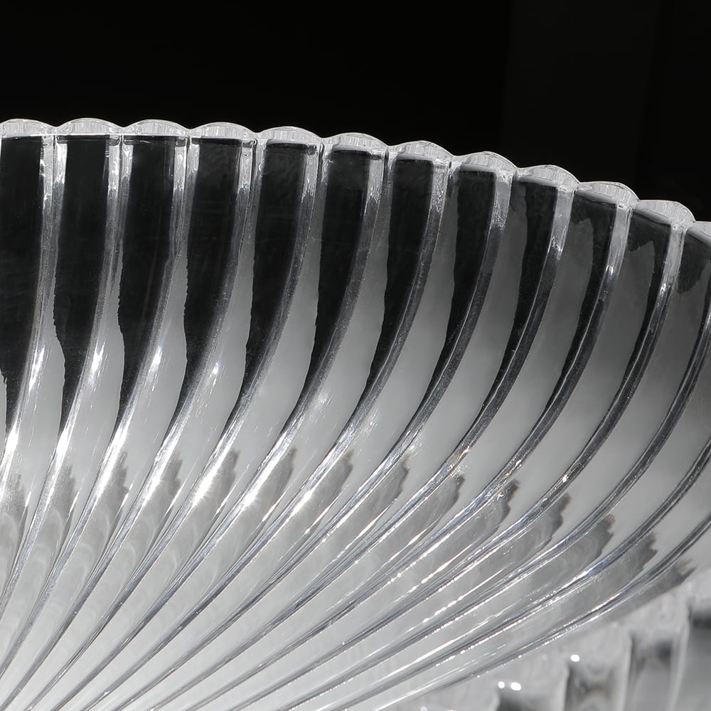 HMR - Modern Oval Clear Vessel Sink Transparent Crystal Glass Bathroom Wash Sink with Drain