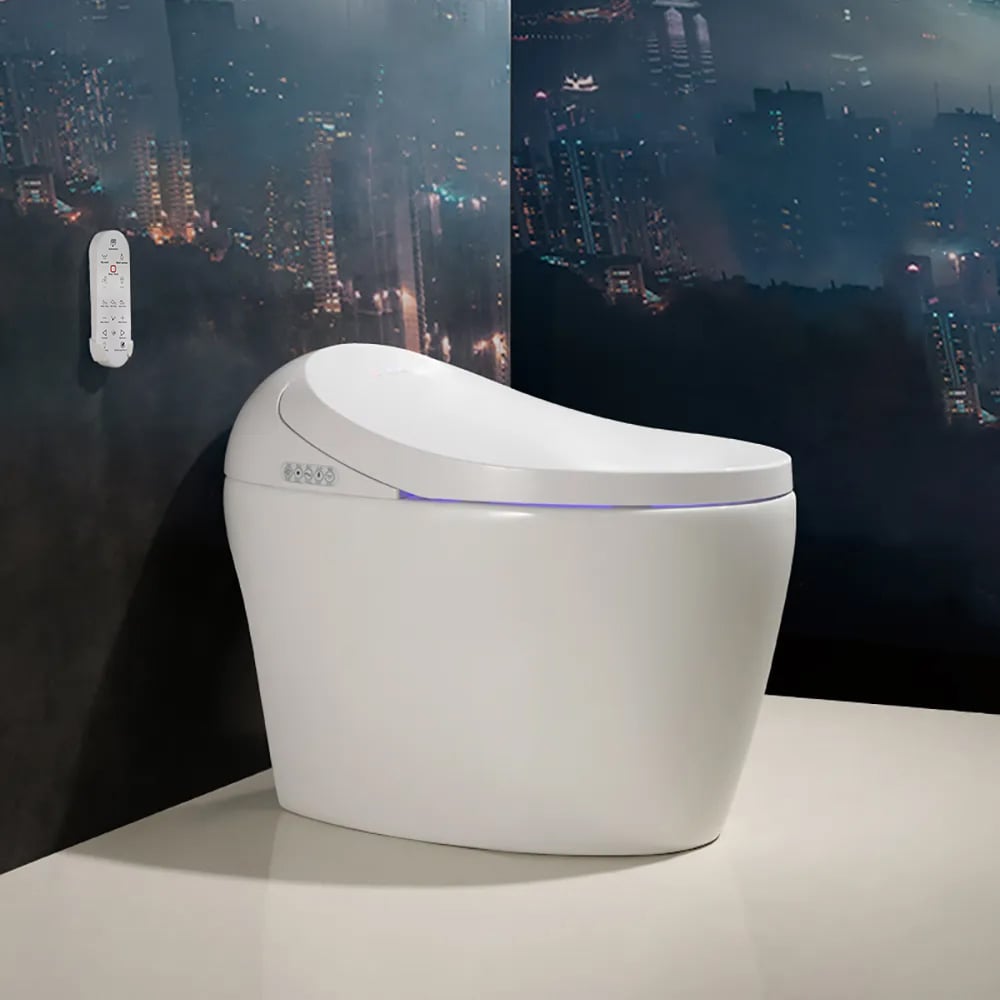 HMR - Set of 2 Automatic Flushing Smart Bidet Toilet with Multi-Function 1.32 GPF