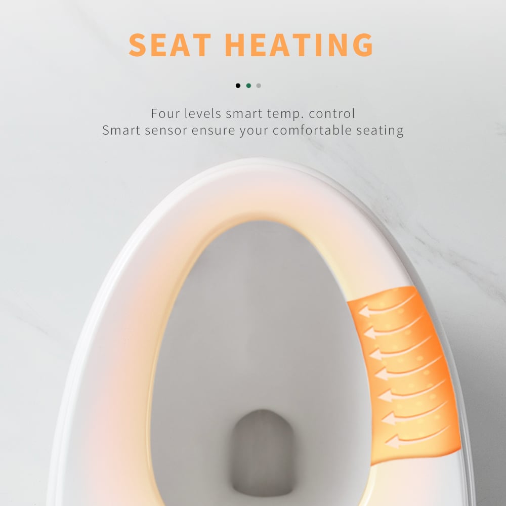 HMR - Set of 2 Automatic Flushing Smart Bidet Toilet with Multi-Function 1.32 GPF