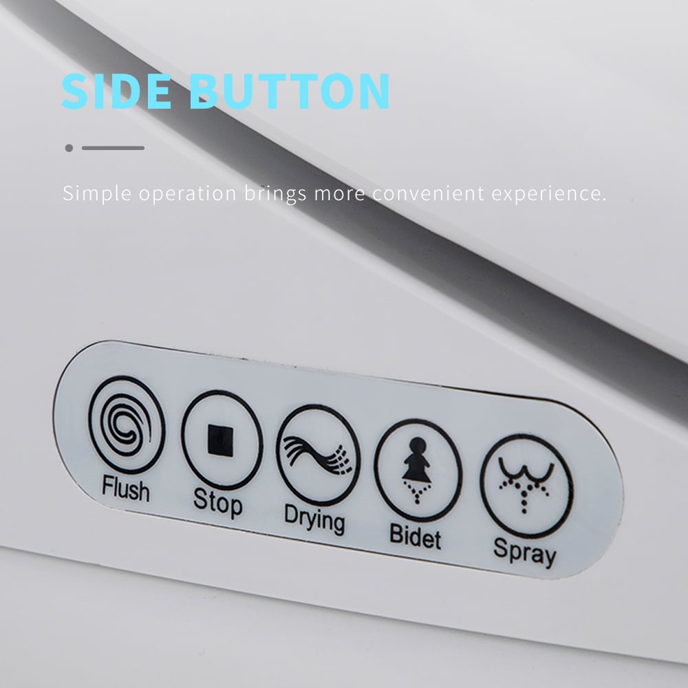 HMR - Set of 2 Automatic Flushing Smart Bidet Toilet with Multi-Function 1.32 GPF