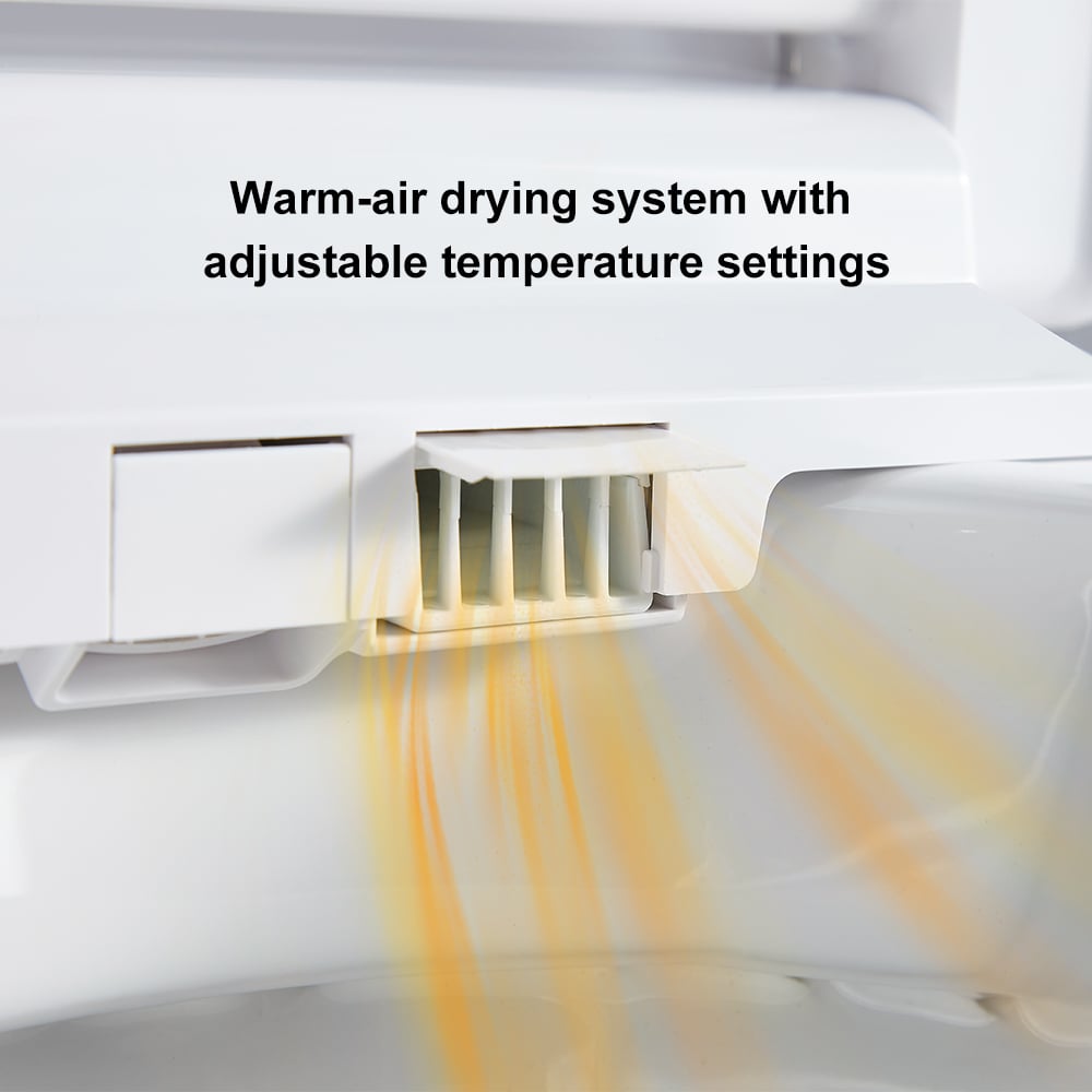 HMR Set of Two Automatic Wall-Mounted Smart Bidet Toilet with In-Wall Tank White 1.58 GPF - White