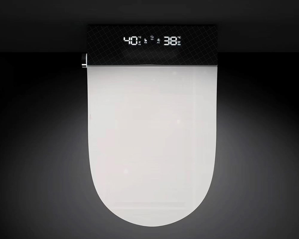 HMR Set of Two Automatic Wall-Mounted Smart Bidet Toilet with In-Wall Tank White 1.58 GPF - White