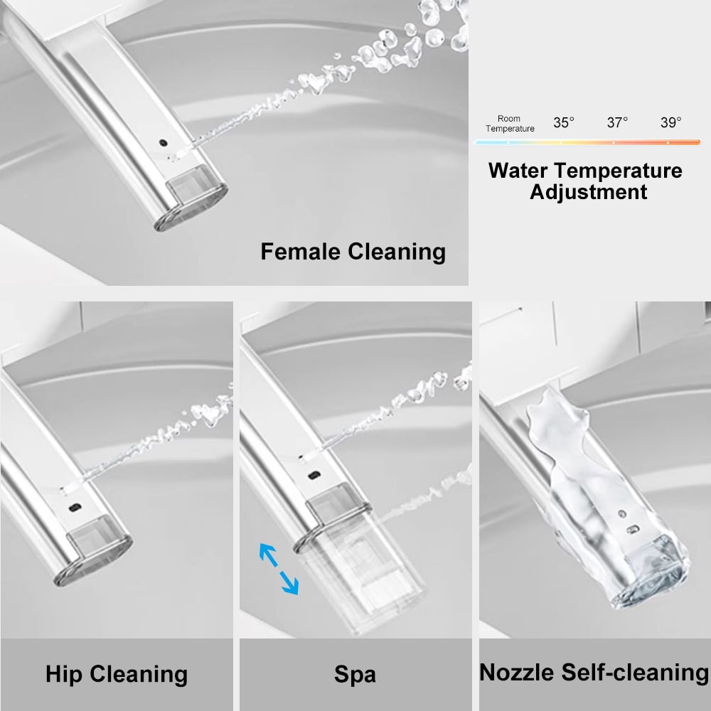 HMR - Automatic Wall-Mounted Smart Bidet Toilet with UV Sterilization Feature 1.58 GPF