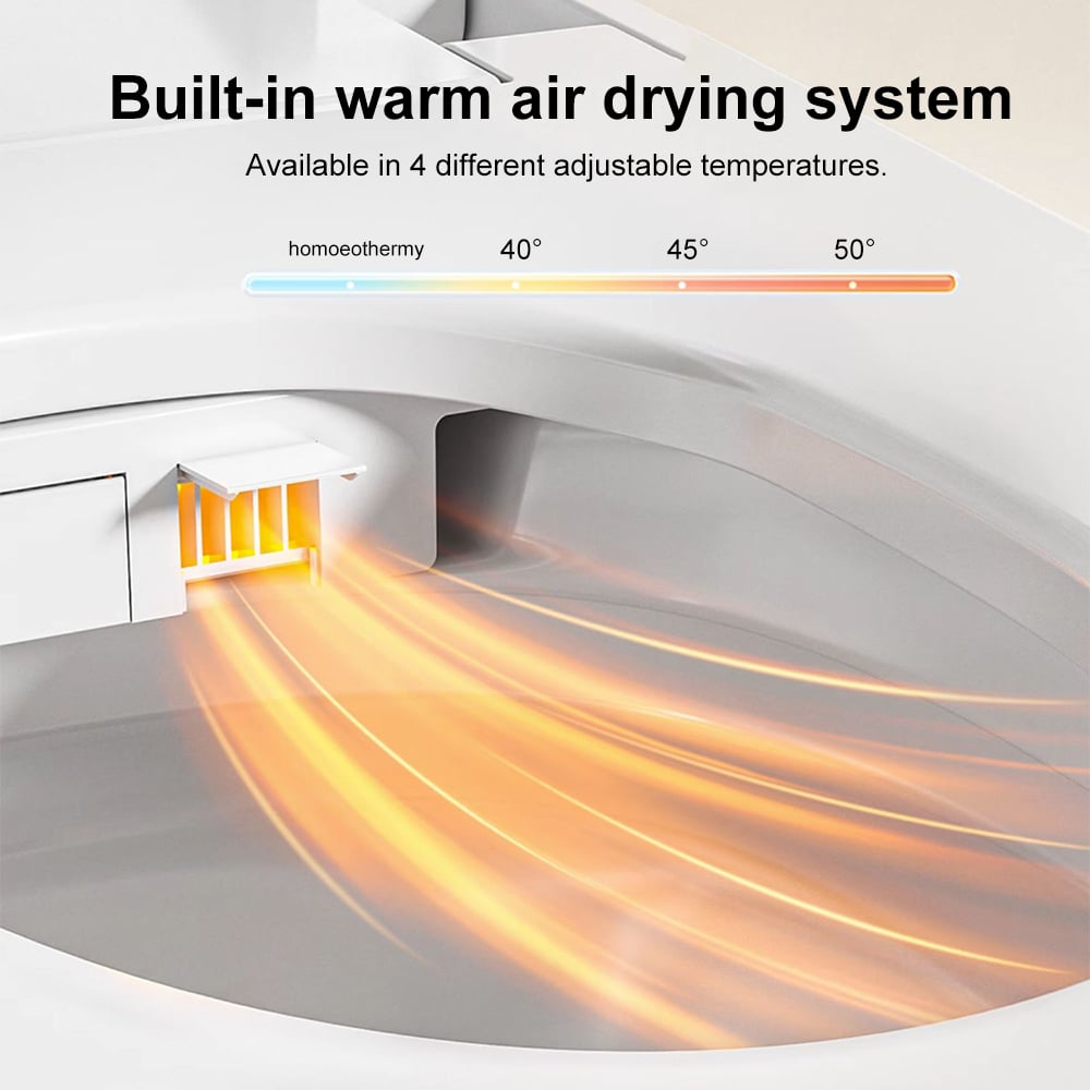HMR - Automatic Wall-Mounted Smart Bidet Toilet with UV Sterilization Feature 1.58 GPF