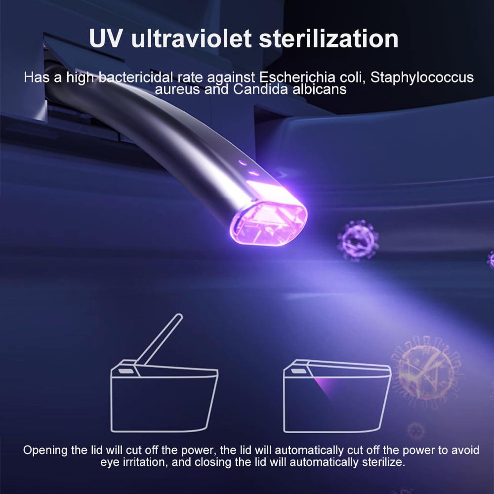 HMR - Automatic Wall-Mounted Smart Bidet Toilet with UV Sterilization Feature 1.58 GPF
