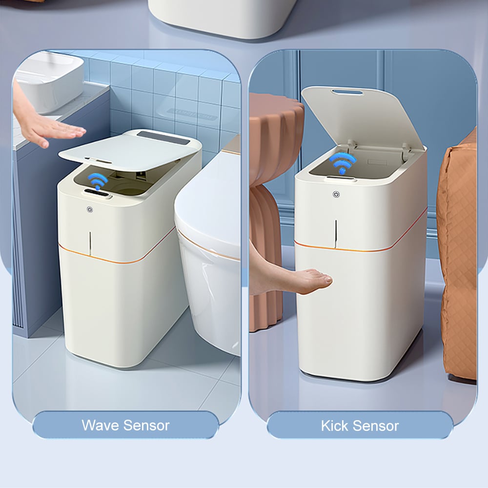 HMR - Smart Touchless Trash Can Automatic Packing Motion Sensor Garbage Bin with Light Charge