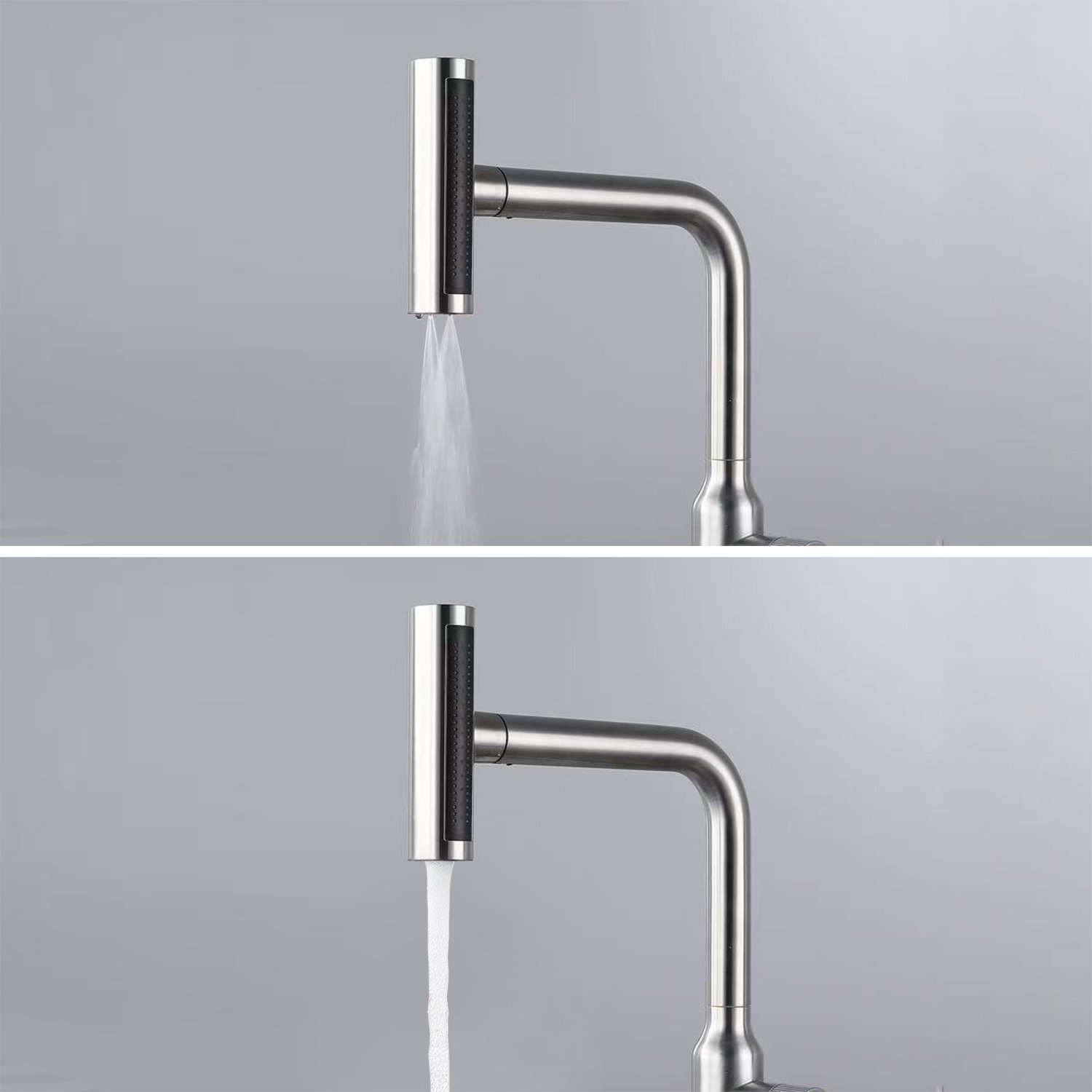 HMR - 720° Rotating Pull-Out Design Swivel Waterfall Kitchen Faucet