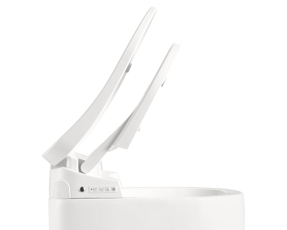 HMR - Set of Two Compact Smart Bidet Toilets with Automatic Flushing 1.28 GPF