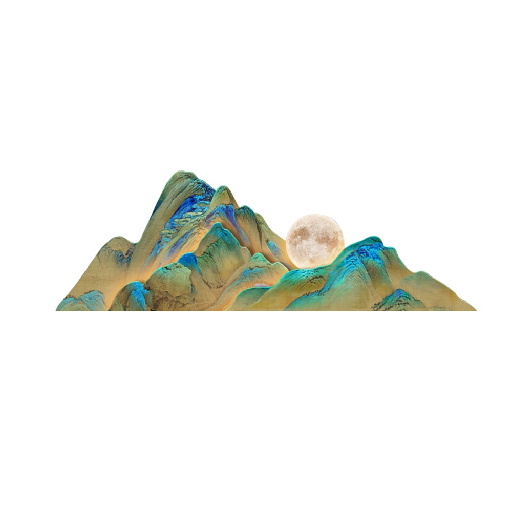 HMR - 39.4"LED Creative Irregular Mountain Light Wall Decoration Abstract Living Room Decor