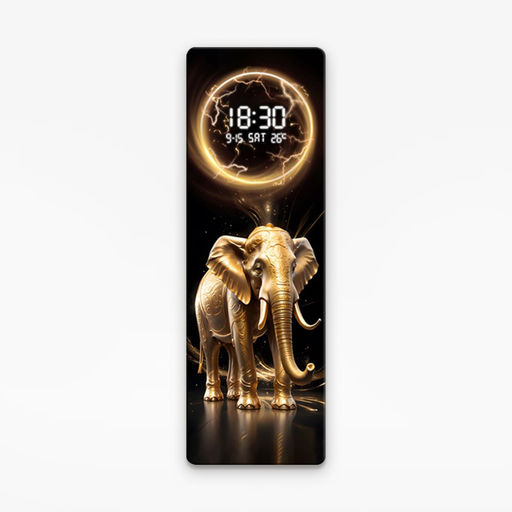 HMR - Modern Elephant Home Decor Digital Wall Clock with LED