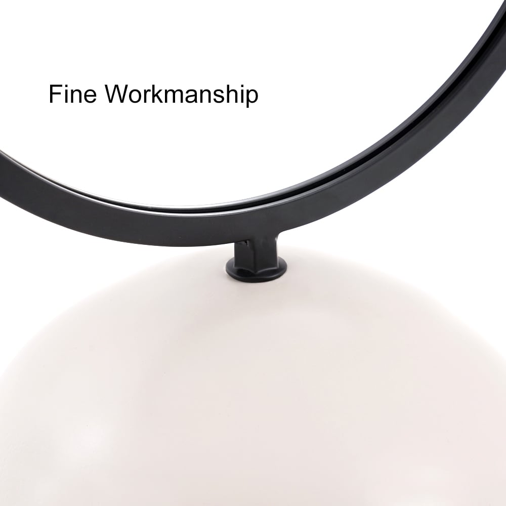 HMR - 59" Oversized Oval Metal Full Length Standing Floor Mirror Black & White for Living Room