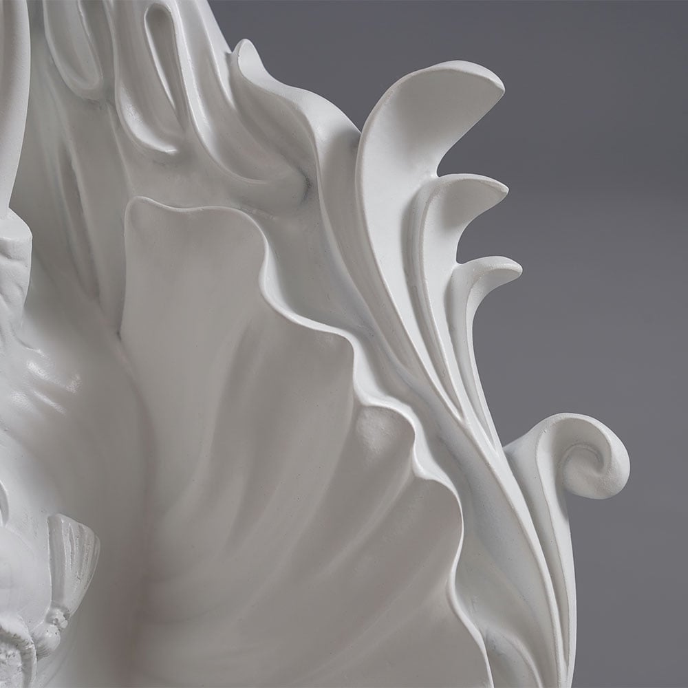 HMR 3D Traditional Resin Elephant Wall Mounted Shelves Floating Art Wall Shelf - White