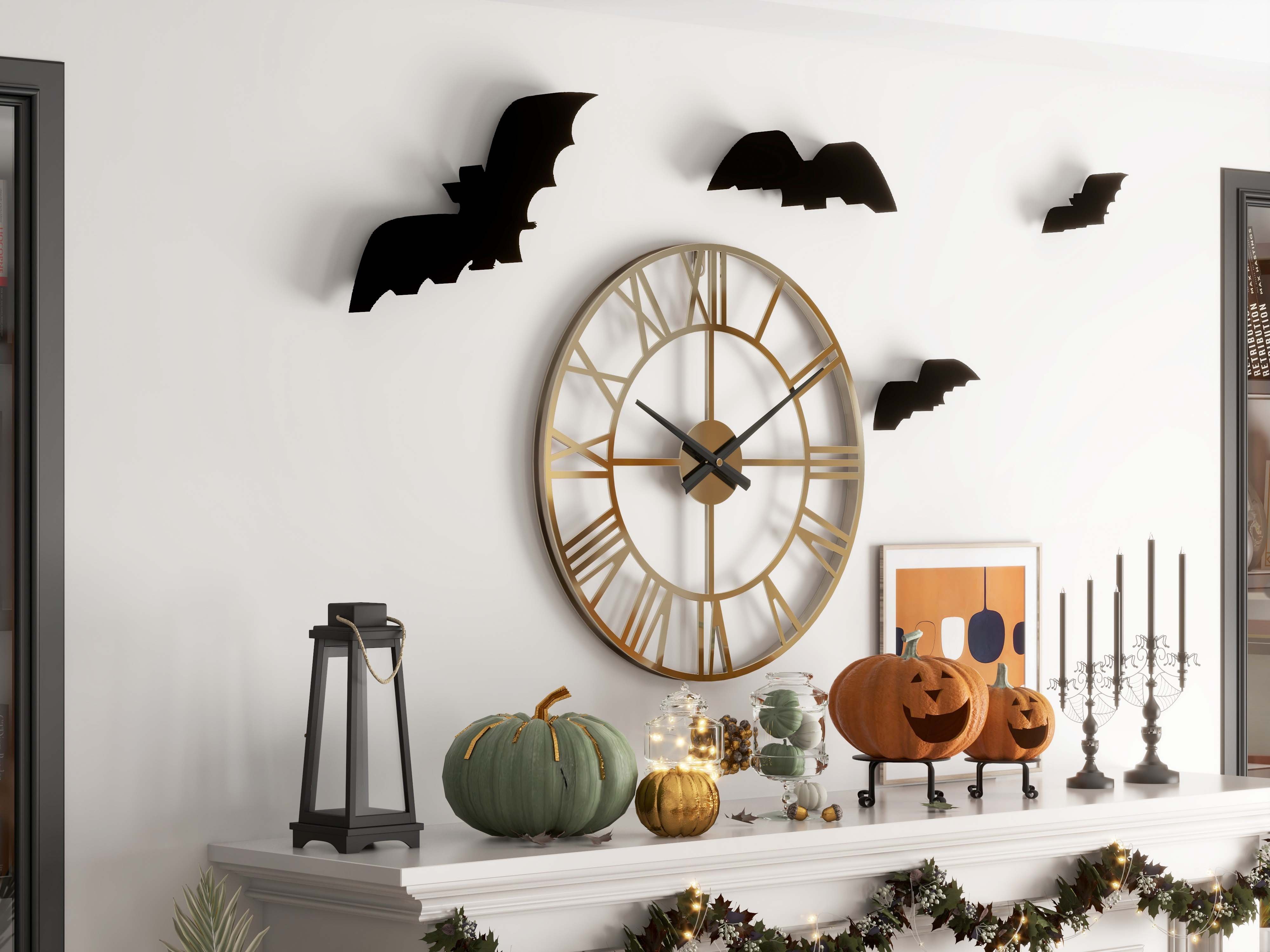 HMR - 23" Large Round Silver Roman Numeral Silent Wall Clock Modern Acrylic Decor Art