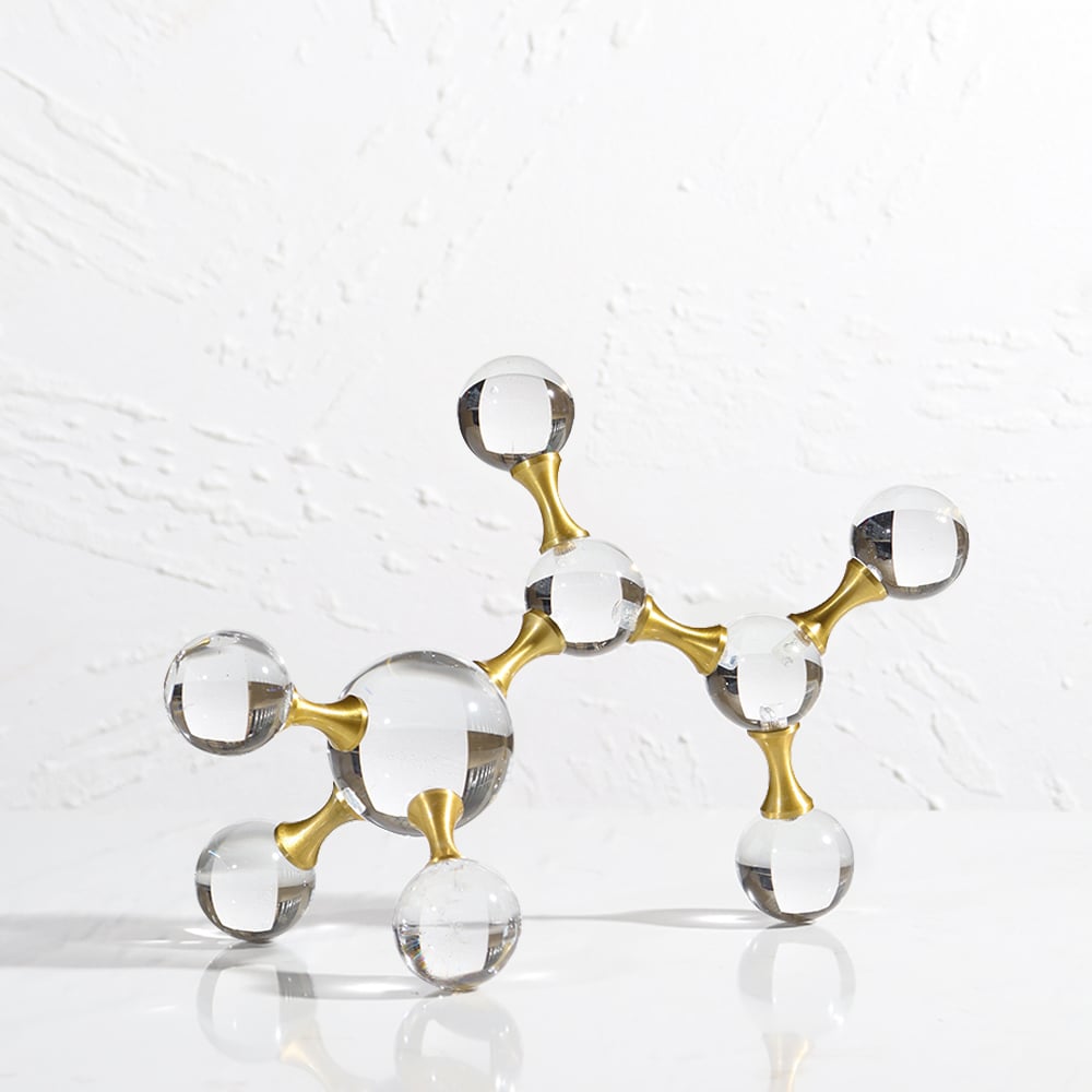 HMR - 9.8" Modern Crystal Ball Bubble Sculpture Decor Art 3D Molecular Ornament Living Room