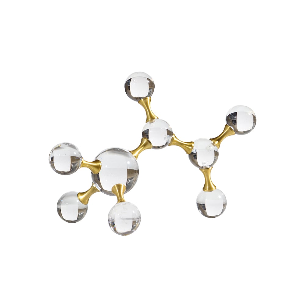 HMR - 9.8" Modern Crystal Ball Bubble Sculpture Decor Art 3D Molecular Ornament Living Room
