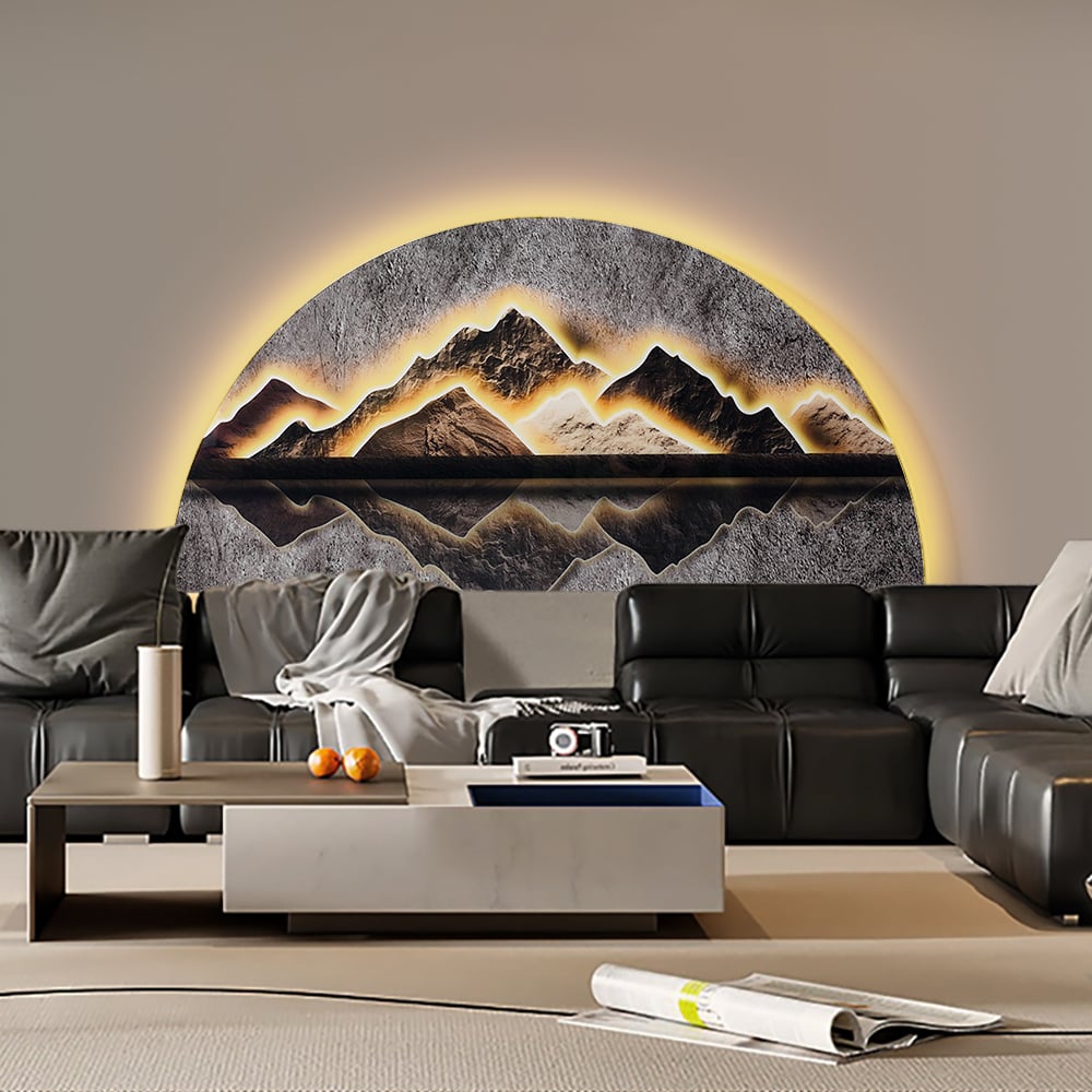 HMR - Modern Abstract LED Lighting Wall Decorative Painting Living Room Decorative